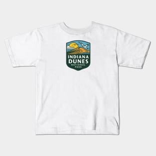 Indiana Dunes National Park Minimal Emblem Kids T-Shirt